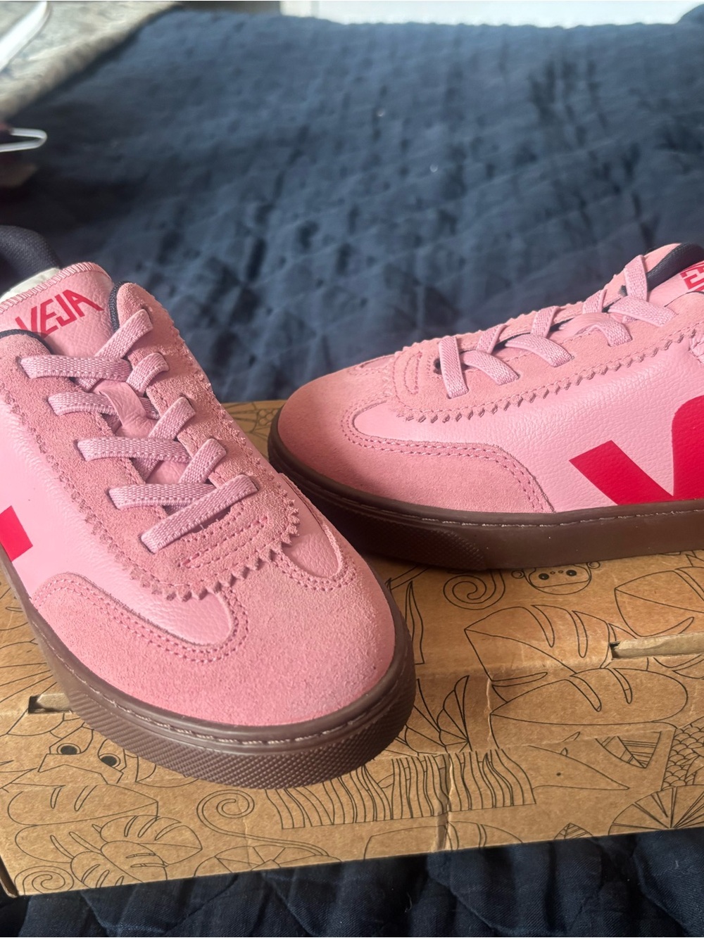 Veja Pink Sneakers with Brown Sole